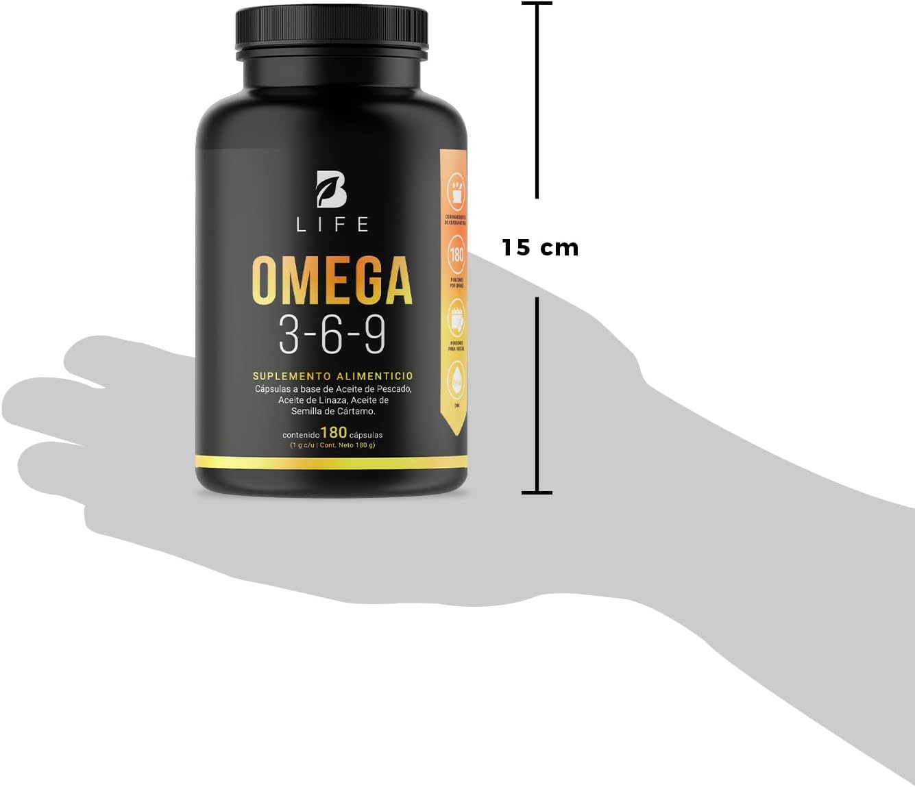 Omega 3-6-9 de 180 Cápsulas con 1000 mg de concentración